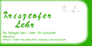 krisztofer lehr business card